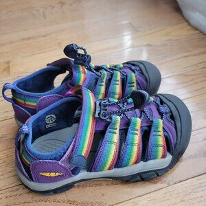 Keen Newport H2 Sandal Rainbow Multi/Tillandsia Purple Kid sz 1